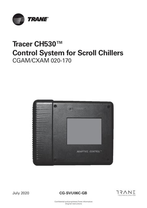 cgam metal cover box over uh530 display|Tracer CH530™ Control System for Scroll Chillers.